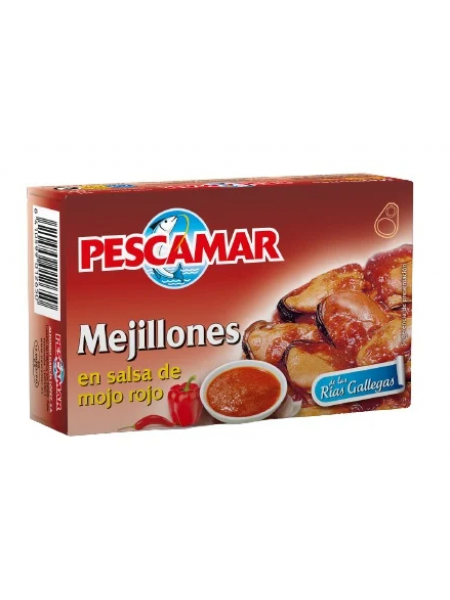 Мидии в красном соусе Pescamar Mejillones 111г