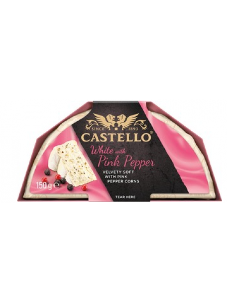 Сыр с плесенью смесь перцев Castello White pink Pepper 150г